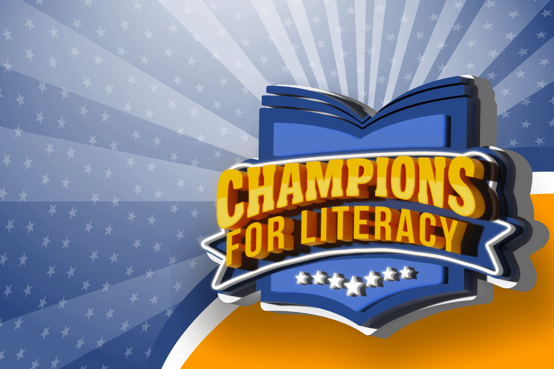 Champions for Literacy logo in large image