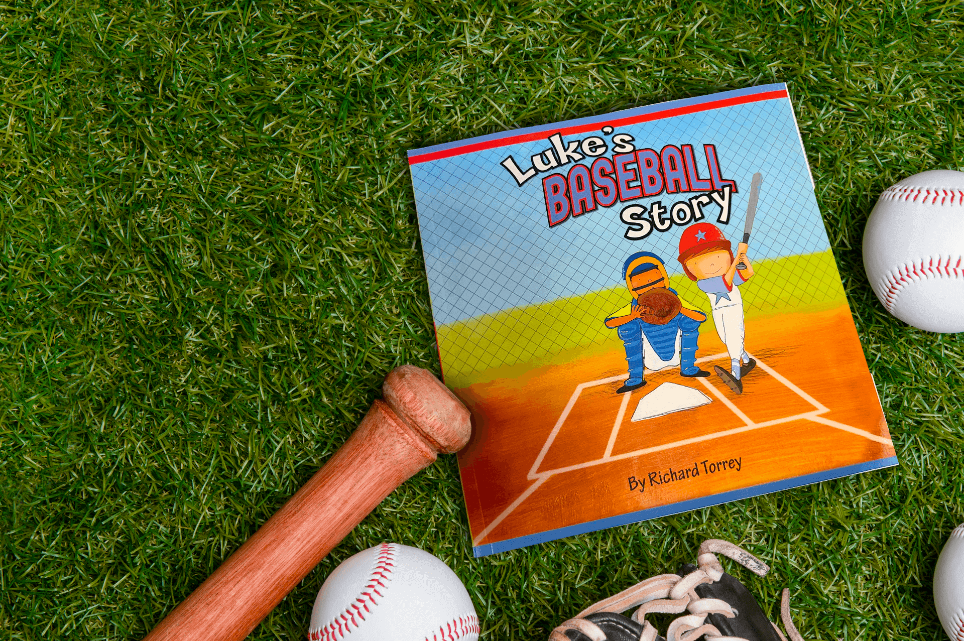 Luke's Baseball Story book in large image